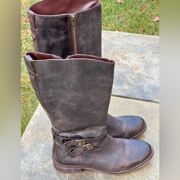 Hinge Brown Leather Devin Riding Boots size 8 - Picture 4 of 10